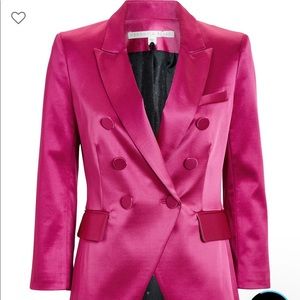 NWT Veronica Beard Empire Satin Dickey Blazer